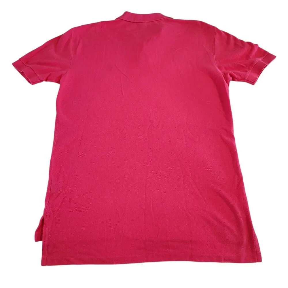 Polo Ralph Lauren Men's Pink Cotton Polo Shirt Classic Fit Green Pony Size Small